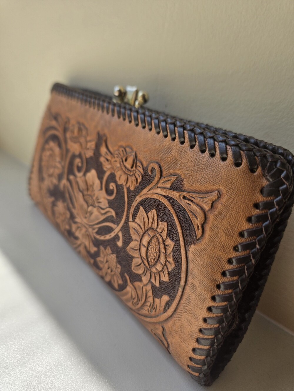 Vintage Tooled Leather Wallet